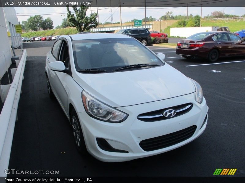 Century White / Gray 2015 Hyundai Accent GLS