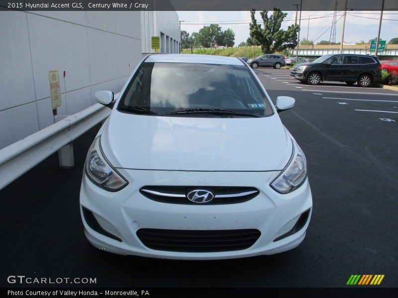 Century White / Gray 2015 Hyundai Accent GLS