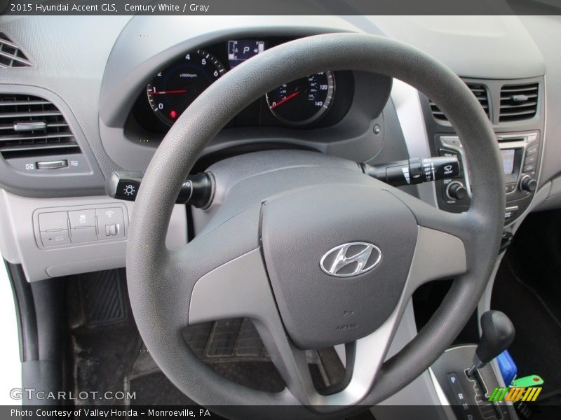 Century White / Gray 2015 Hyundai Accent GLS