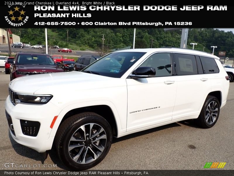 Bright White / Black 2021 Jeep Grand Cherokee L Overland 4x4