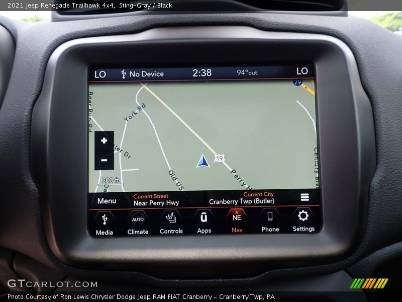 Navigation of 2021 Renegade Trailhawk 4x4