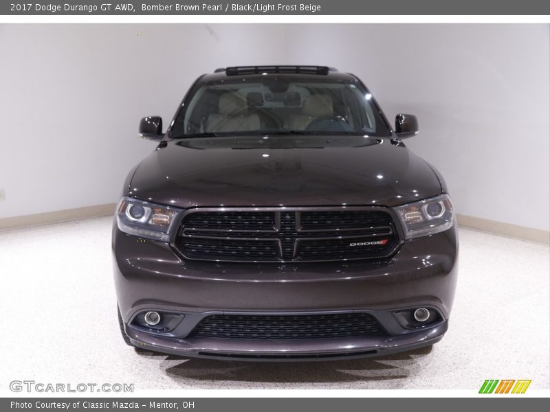 Bomber Brown Pearl / Black/Light Frost Beige 2017 Dodge Durango GT AWD