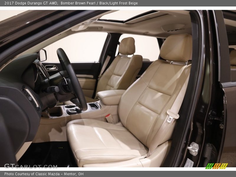 Bomber Brown Pearl / Black/Light Frost Beige 2017 Dodge Durango GT AWD