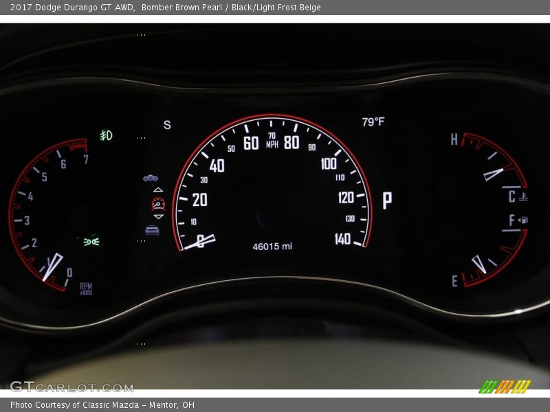 Bomber Brown Pearl / Black/Light Frost Beige 2017 Dodge Durango GT AWD