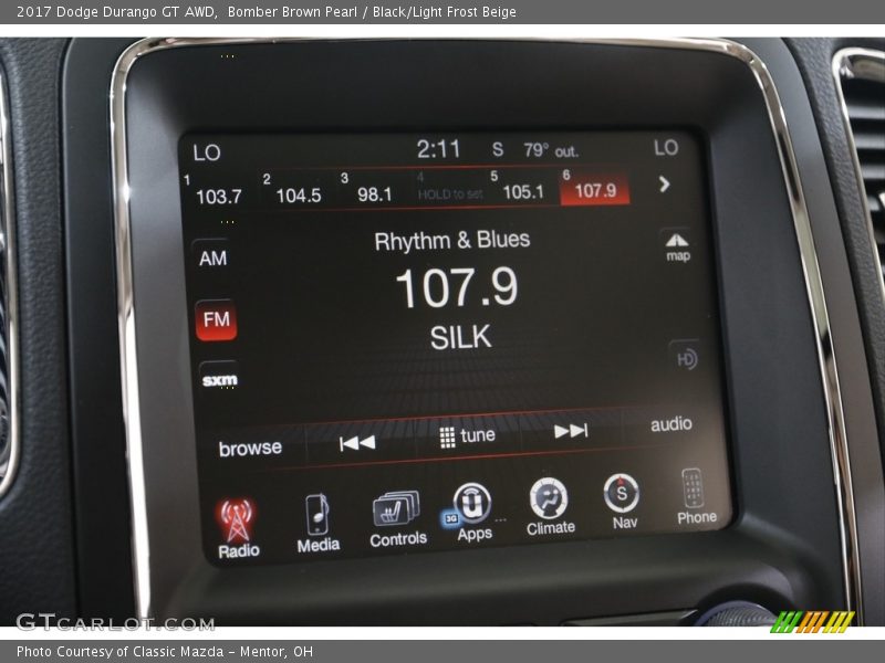 Bomber Brown Pearl / Black/Light Frost Beige 2017 Dodge Durango GT AWD
