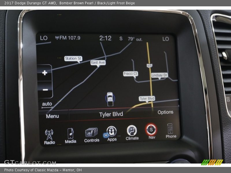 Bomber Brown Pearl / Black/Light Frost Beige 2017 Dodge Durango GT AWD