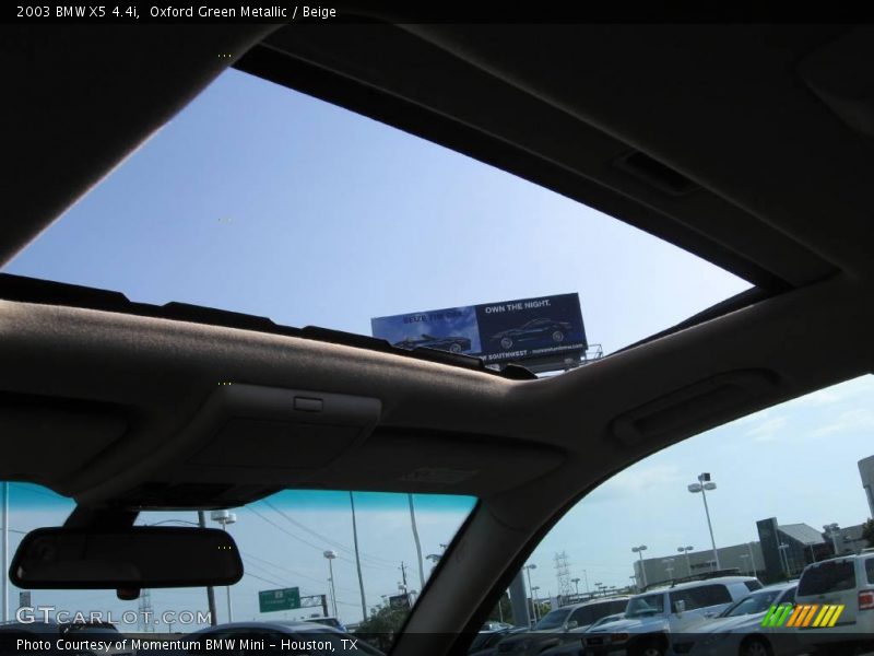 Oxford Green Metallic / Beige 2003 BMW X5 4.4i