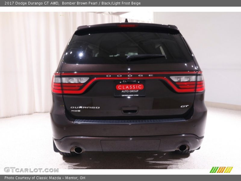 Bomber Brown Pearl / Black/Light Frost Beige 2017 Dodge Durango GT AWD