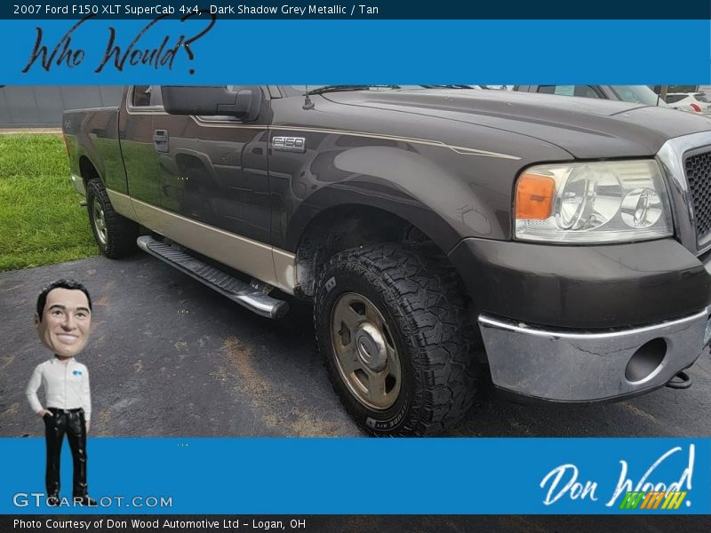 Dark Shadow Grey Metallic / Tan 2007 Ford F150 XLT SuperCab 4x4