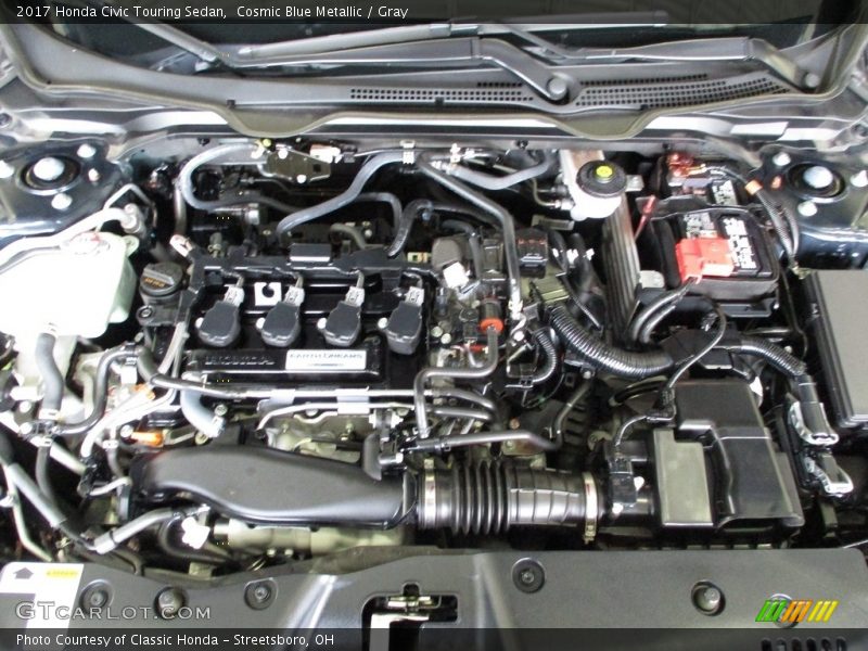 Cosmic Blue Metallic / Gray 2017 Honda Civic Touring Sedan