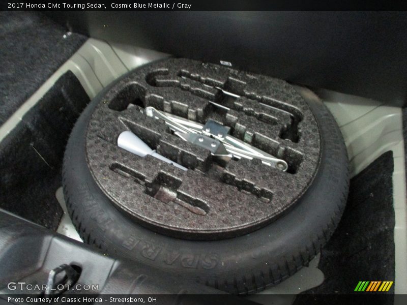 Cosmic Blue Metallic / Gray 2017 Honda Civic Touring Sedan