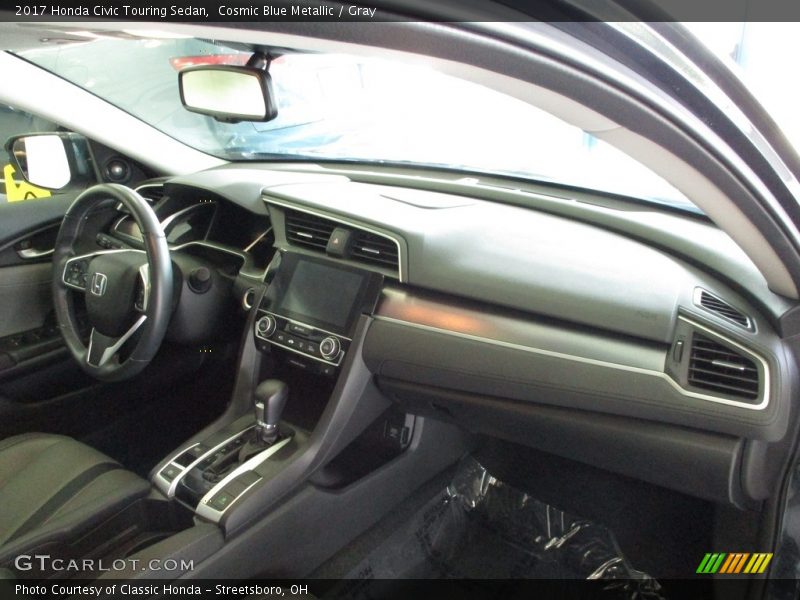 Cosmic Blue Metallic / Gray 2017 Honda Civic Touring Sedan