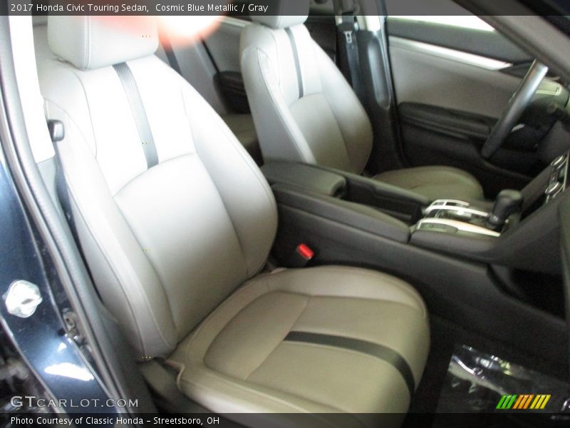 Cosmic Blue Metallic / Gray 2017 Honda Civic Touring Sedan