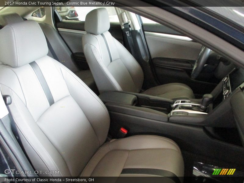 Cosmic Blue Metallic / Gray 2017 Honda Civic Touring Sedan