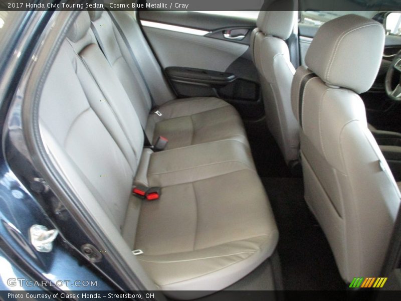 Cosmic Blue Metallic / Gray 2017 Honda Civic Touring Sedan