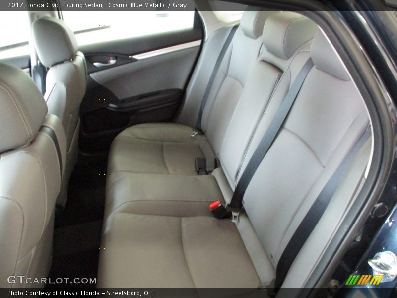 Cosmic Blue Metallic / Gray 2017 Honda Civic Touring Sedan