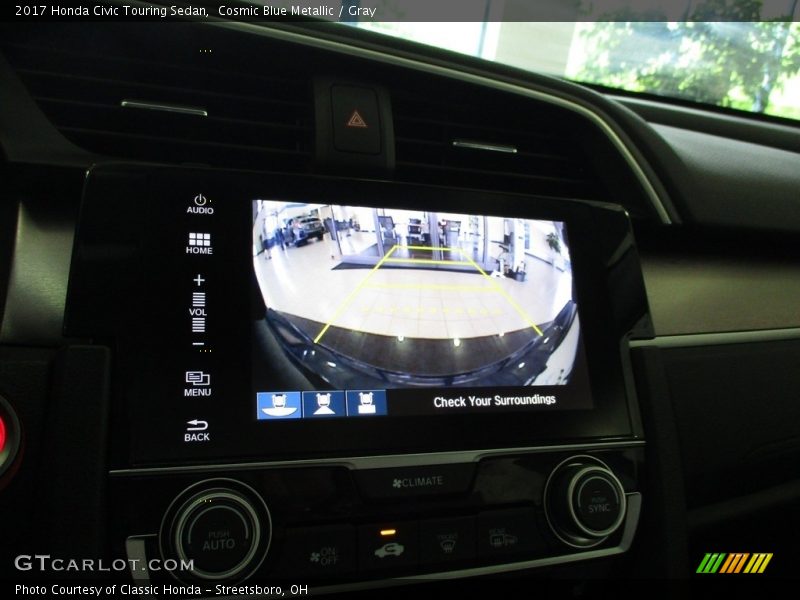 Cosmic Blue Metallic / Gray 2017 Honda Civic Touring Sedan