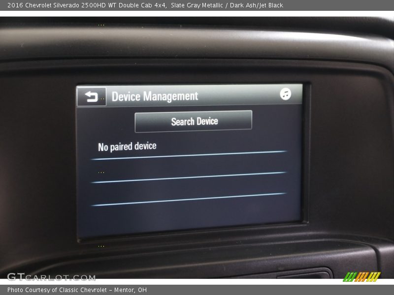 Controls of 2016 Silverado 2500HD WT Double Cab 4x4