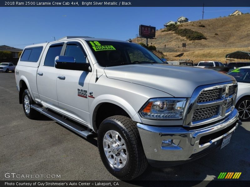 Bright Silver Metallic / Black 2018 Ram 2500 Laramie Crew Cab 4x4