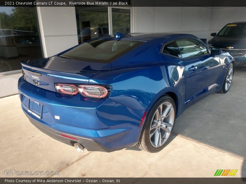 Riverside Blue Metallic / Jet Black 2021 Chevrolet Camaro LT Coupe