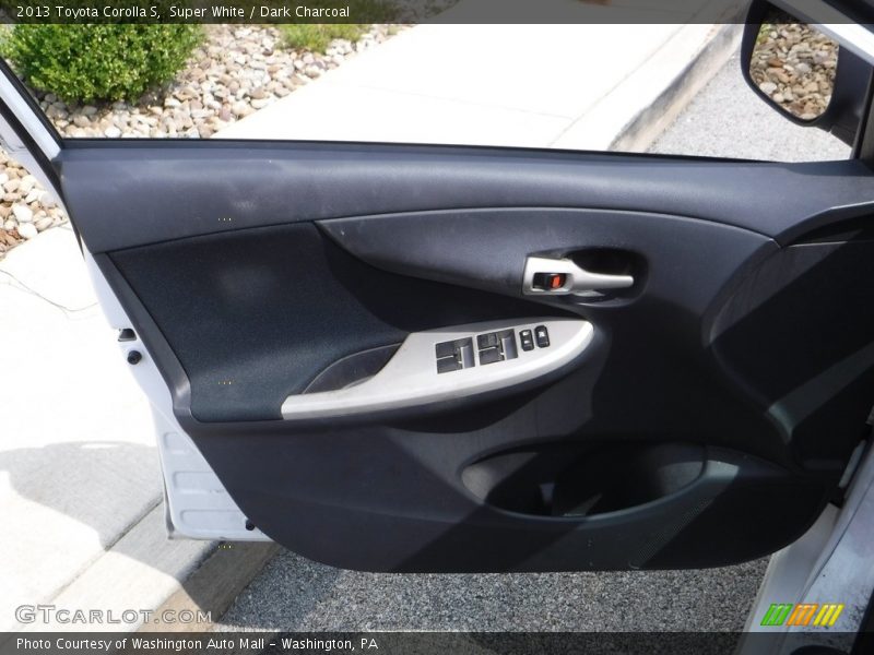 Super White / Dark Charcoal 2013 Toyota Corolla S