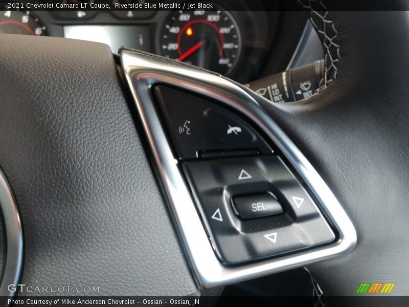 Riverside Blue Metallic / Jet Black 2021 Chevrolet Camaro LT Coupe