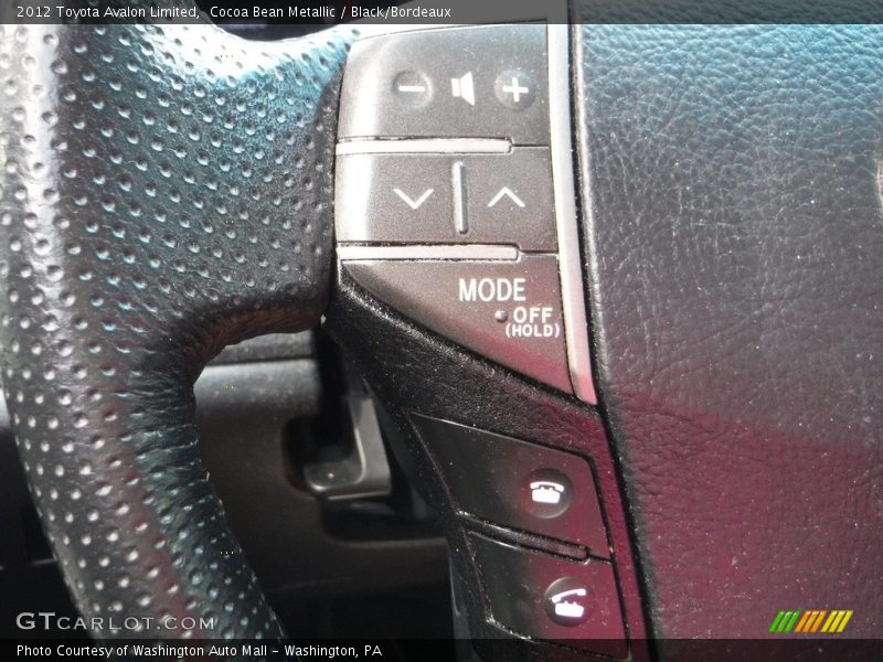 Cocoa Bean Metallic / Black/Bordeaux 2012 Toyota Avalon Limited