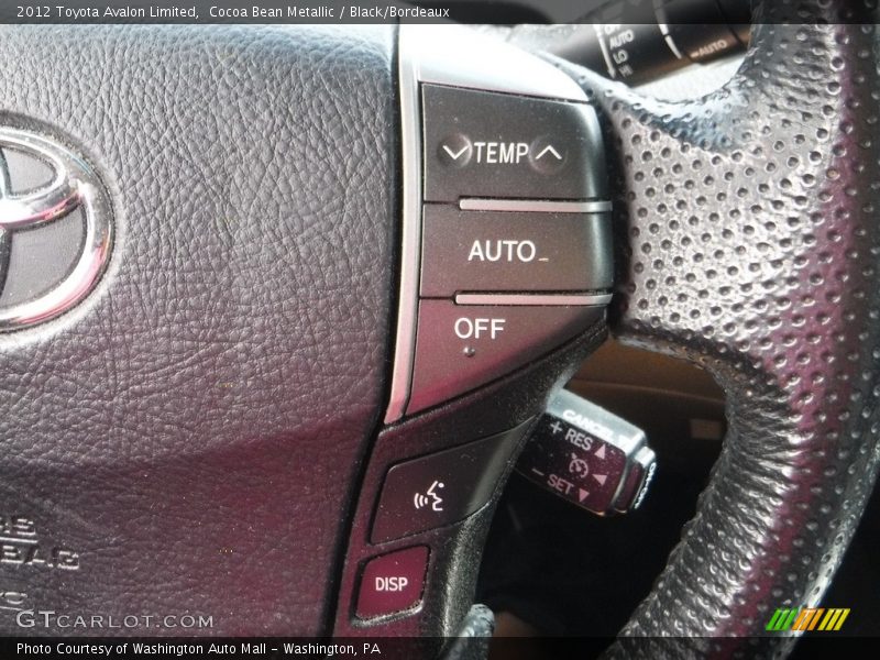 Cocoa Bean Metallic / Black/Bordeaux 2012 Toyota Avalon Limited
