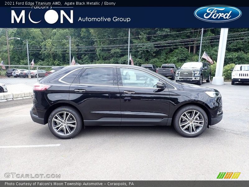 Agate Black Metallic / Ebony 2021 Ford Edge Titanium AWD