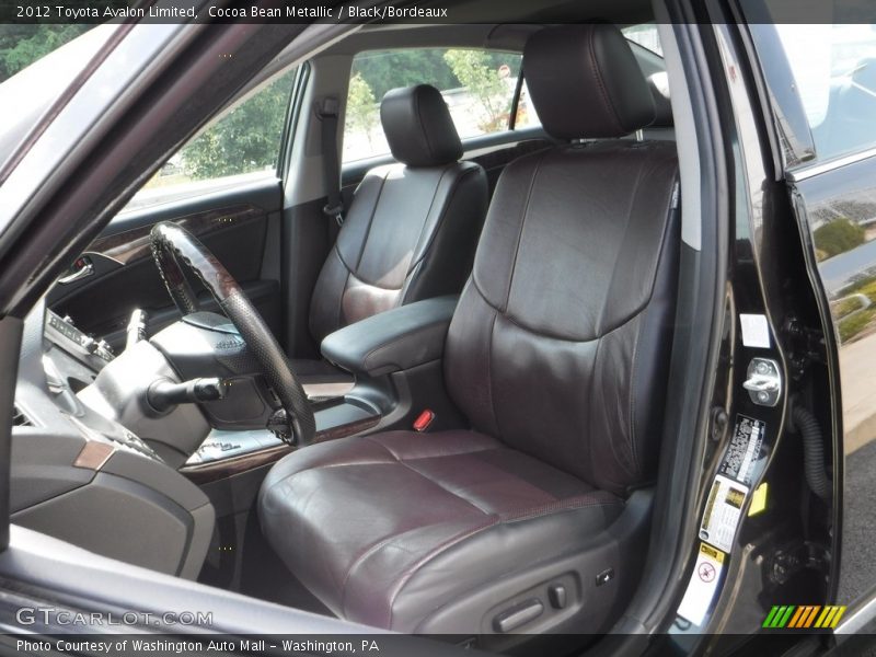 Cocoa Bean Metallic / Black/Bordeaux 2012 Toyota Avalon Limited