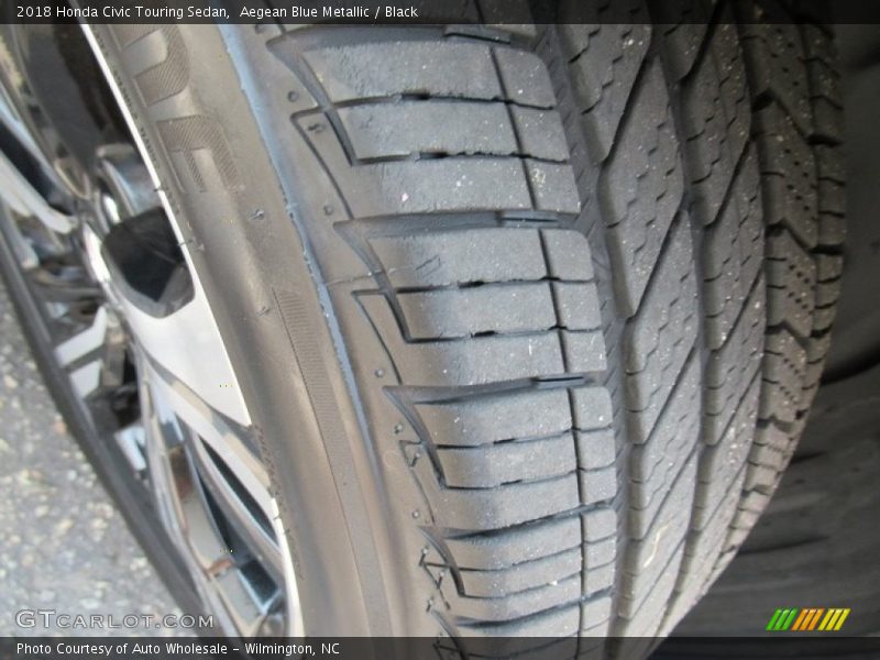 Aegean Blue Metallic / Black 2018 Honda Civic Touring Sedan