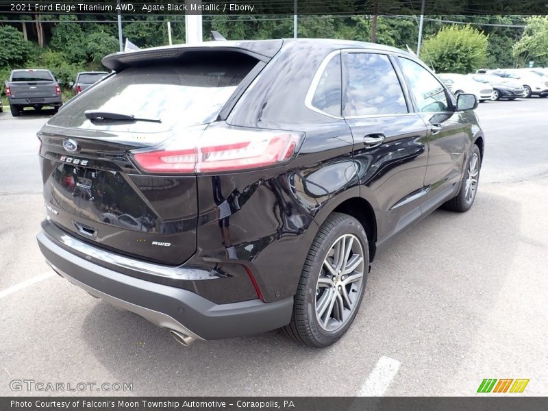 Agate Black Metallic / Ebony 2021 Ford Edge Titanium AWD