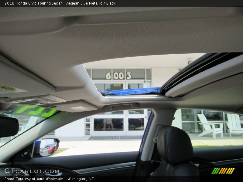 Aegean Blue Metallic / Black 2018 Honda Civic Touring Sedan