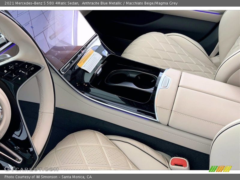 Anthracite Blue Metallic / Macchiato Beige/Magma Grey 2021 Mercedes-Benz S 580 4Matic Sedan