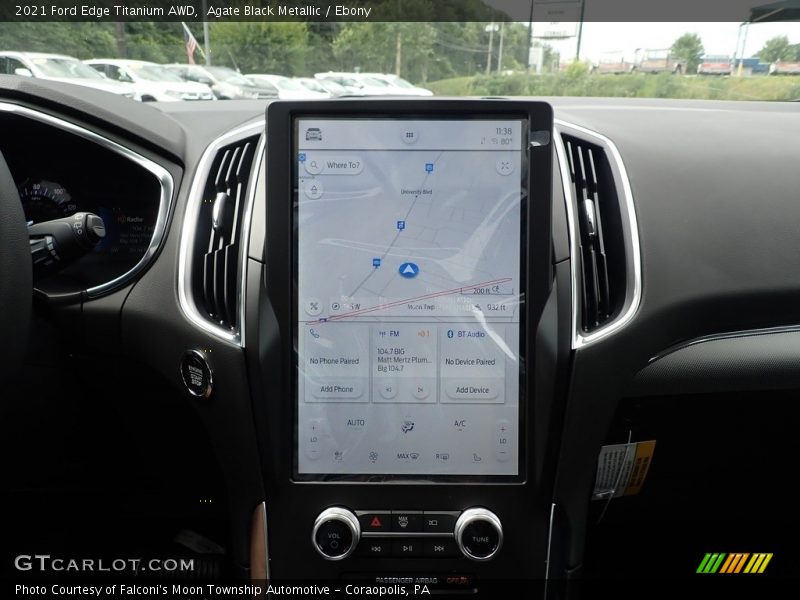 Agate Black Metallic / Ebony 2021 Ford Edge Titanium AWD