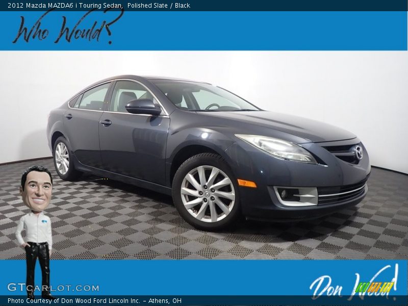 Polished Slate / Black 2012 Mazda MAZDA6 i Touring Sedan