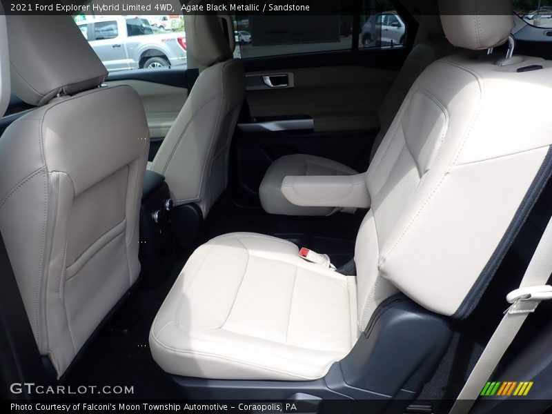 Agate Black Metallic / Sandstone 2021 Ford Explorer Hybrid Limited 4WD
