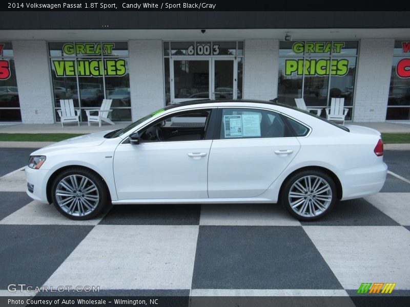 Candy White / Sport Black/Gray 2014 Volkswagen Passat 1.8T Sport