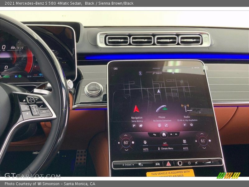 Black / Sienna Brown/Black 2021 Mercedes-Benz S 580 4Matic Sedan