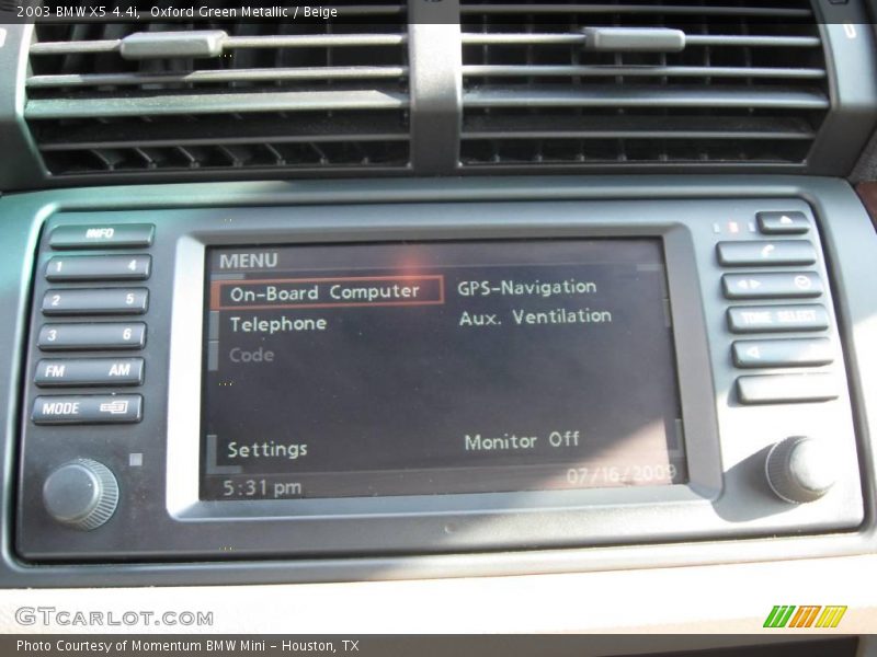 Oxford Green Metallic / Beige 2003 BMW X5 4.4i