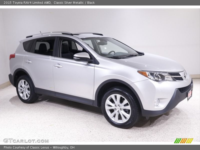 Classic Silver Metallic / Black 2015 Toyota RAV4 Limited AWD