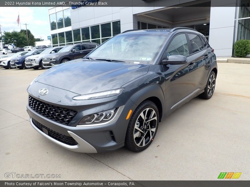 Thunder Gray / Black 2022 Hyundai Kona Limited AWD