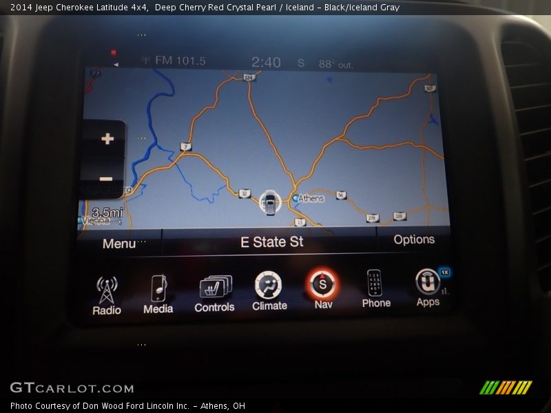 Deep Cherry Red Crystal Pearl / Iceland - Black/Iceland Gray 2014 Jeep Cherokee Latitude 4x4