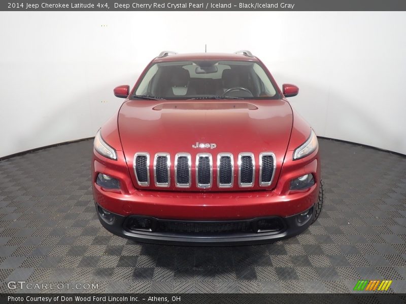 Deep Cherry Red Crystal Pearl / Iceland - Black/Iceland Gray 2014 Jeep Cherokee Latitude 4x4