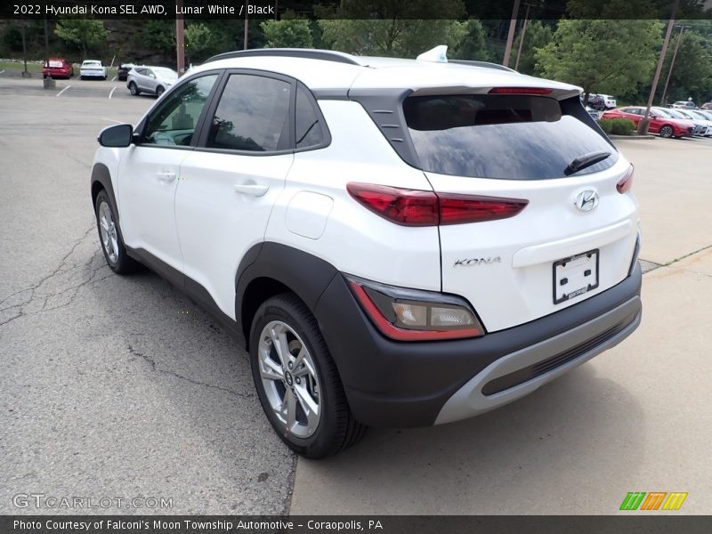 Lunar White / Black 2022 Hyundai Kona SEL AWD