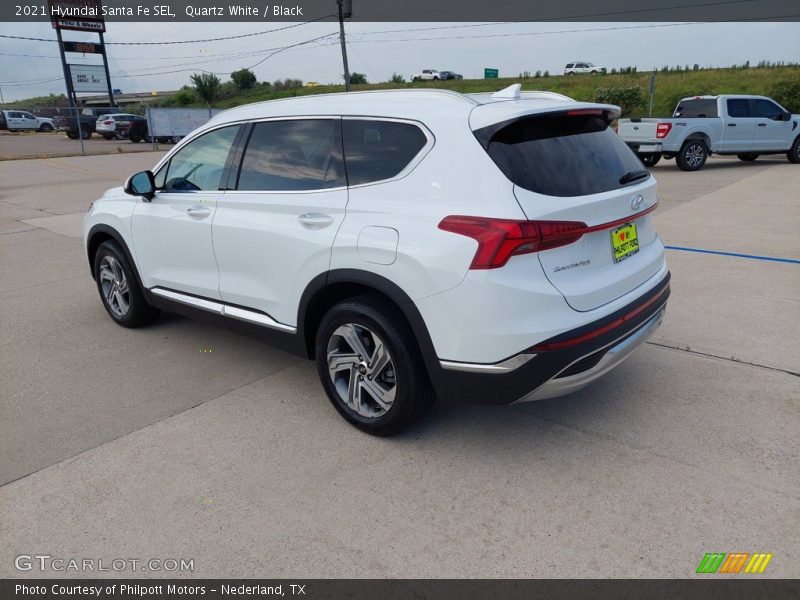 Quartz White / Black 2021 Hyundai Santa Fe SEL