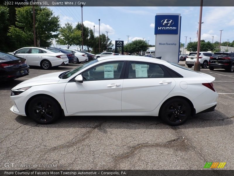Quartz White / Gray 2022 Hyundai Elantra SEL