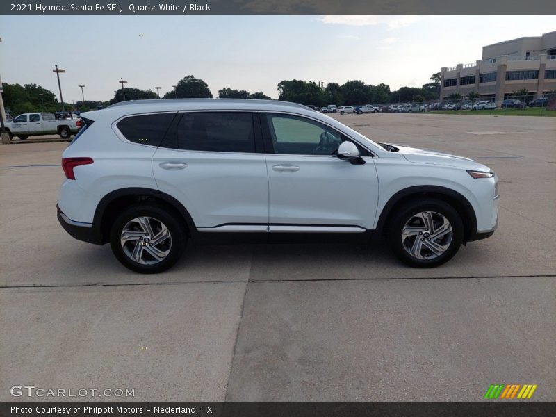Quartz White / Black 2021 Hyundai Santa Fe SEL