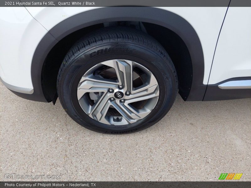 Quartz White / Black 2021 Hyundai Santa Fe SEL