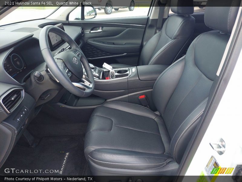 Quartz White / Black 2021 Hyundai Santa Fe SEL